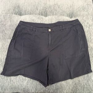 Lane Bryant Navy Cargo Shorts Lightweight Casual